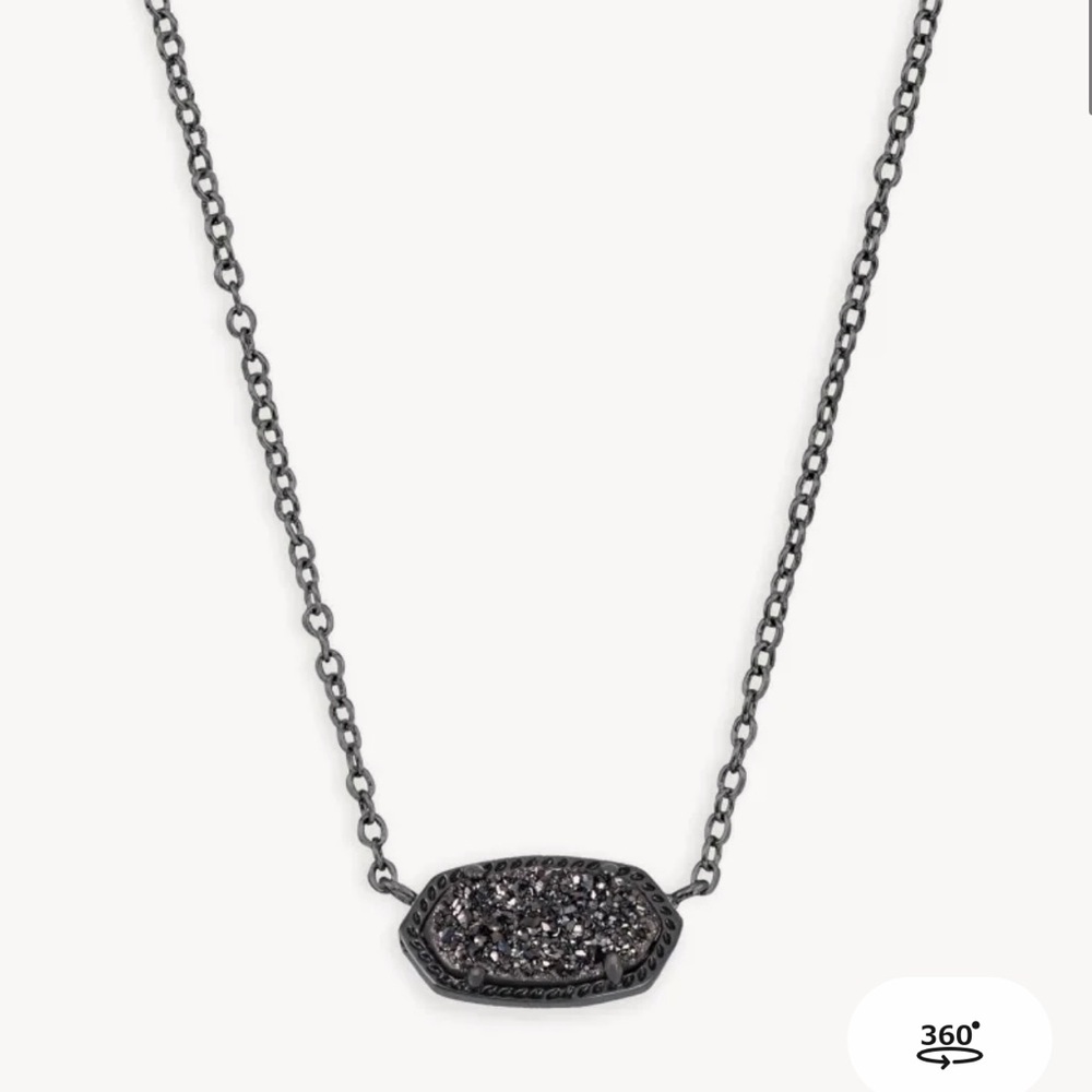 Kendra Scott Pendant necklace in black drusy